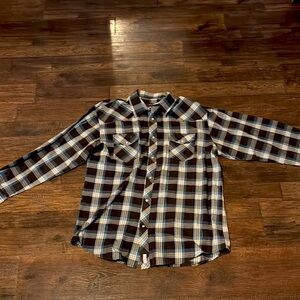 Plaid Button-Up Shirt